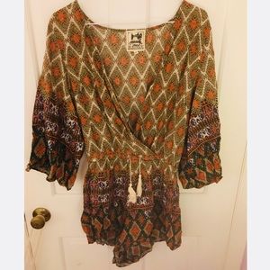 Anthropologie flowy romper